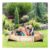 OUTSUNNY Kids Outdoor Wooden Octagon Sandbox with Top Cover,