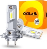 OXILAM H7 LED Headlight Bulb, 32000LM 6500K Cool White, 1:1 Mini Design Non-Polarity, 3-Min Plug & Play, IP68 Waterproof H7 Led Bulb, Pack of 2
