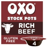 OXO Rich Beef Stock Pots with Rosemary & Onion Made with Real Meat Juices, Deep & Rich Flavour, Gluten Free, 4 x 20 g (80 g Total)