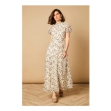 Oasis Printed Textured Maxi Dress