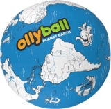 Ollyball Planet Earth, The Ultimate Giant Indoor Play Ball, Jumbo Sized 22 Inch Colourable Ball, Suitable for Indoor and Outdoor Play, Educational Toy