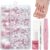 Ombre French False Toenails Kit, 240 PCS Square Short Press on Nails for Toe, Gradient Pink French Fake Toe Nails, Soft Gel Pink Tip Stick on Toenails with Glue for Easy Nail Art, Suitable for Women