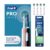 Oral-B Pro 1 Black Pink Toothbrush Duo plus 4 Heads