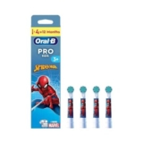 Oral-B Pro Kids Spiderman Toothbrush Heads 4 Pack