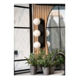 Orbital Matt Black Metal 3 Way Bathroom Ceiling Light with Opal Glass Shade