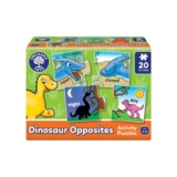 Orchard Toys Dinosaur Opposites Puzzles, 20 Two-Piece Sets, Ages 3-6