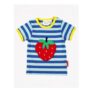 Organic Strawberry Applique Short-Sleeved T-Shirt