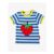 Organic Strawberry Applique Short-Sleeved T-Shirt