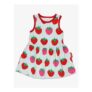Organic Strawberry Print Summer Dress