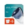 Oria Water Filter Jug Blue with 6 Water Filter Cartridges