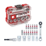 Original Einhell XS-CASE 21-piece bit and socket set (25 mm bits, sockets, quick-change bit holder, adapter) Sold by GLOBALTECH 1998 FBA