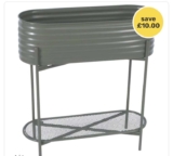 Ornate Oval Planter on Stand Grey , Free C&C