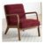 Otis Wine and Brown Chenille Static Ribbed Armchair