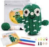 Outbit Crochet set for beginners, complete crochet set with step-by-step video tutorials, ideal DIY gift for adults and craft lovers (Cactus-Zoe)