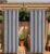 Outdoor Curtains Waterproof Windproof Privacy UV Protection with Top & Bottom Grommets, 2 Panels – Light Grey 140x275cm