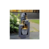 Outdoor LED Water Fountain Rockery Decor with Pump Solar Power