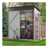 Outdoor Storage Shed, 3 X 5 Galvanized Metal Shed