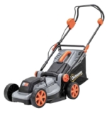 Outsunny 18V Cordless Lawnmower with 2 x 4Ah Batteries, Battery Lawn Mower with 34cm Cutting Width, Mulching Feature with code