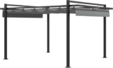 Outsunny 3 x 4m Aluminium Pergola with Retractable Roof Canopy