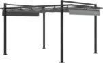 Outsunny 3 x 4m Aluminium Pergola with Retractable Roof Canopy
