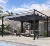 Outsunny 4 x 3(m) Metal Outdoor Pergola with Retractable Roof, Outdoor Gazebo / 3x2m £125.39