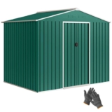 Outsunny 8 x 6ft Garden Storage, Double door, Green / Light Grey -£222.29/ Brown -£223.24 (W/Code) – Sold by Outsunny UK Mainland