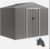 Outsunny 8 x 6ft Garden Storage Shed with Double Door, Light Grey