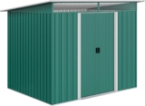 Outsunny 8.5 x 6ft Metal Shed with Lightsky Panels, Garden Storage Tool House with Double Doors for Garden, Patio and Lawn, Green