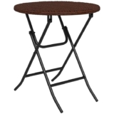 Outsunny Foldable PE Rattan Outdoor Coffee Table