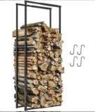 Outsunny Retractable Metal Firewood Log Holder Rack – Black sold & shipped by MH Star