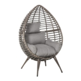 Outsunny Teardop PE Wicker Chair