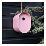 Oval Bamboo Fibre Birdhouse – Pink