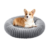 Oveppy Medium Donut Dog Bed with Removable Cover, 76x20cm