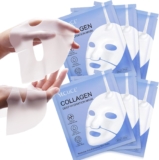Overnight Collagen Face Mask, Korean collagen Mask Overnight, Bio-Collagen Real Deep Mask, Anti-Aging Hydrating Hydrogel Face Masks, Firming Elasticity, Reduce Fine Lines & Dullness 6PCS