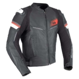 Oxford Cypher 1.0 Leather Mens Jacket – Black / White / Red