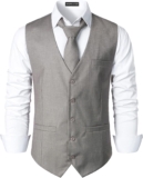 PARKLEES Mens Hipster Urban Design Business Formal Waistcoat Slim Fit Suit Tuxedo Dress Vest