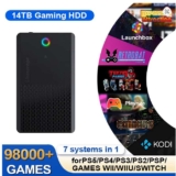 PEAPRIT 14TB Gaming HDD with Hyperspin Launchbox Retrobat Playnite 98K Retro Video Games Console – Sold by PEAPRIT Store