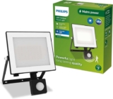 PHILIPS Lois Outdoor Floodlight with Sensor, 30 W, 3000 K, Black