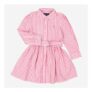POLO RALPH LAUREN Pink & White Stripe Shirt Dress