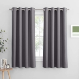 PONY DANCE Grey Blackout Thermal Insulated Curtains for Bedroom, 46 x 54 Inch Short Eyelet – Sold by RYB HOME EU / FBA