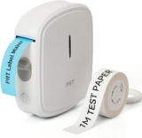PRT Label Maker Machine with Tape, Portable Bluetooth Label Printer, Handheld Sticker Maker with Multiple Templates for Home, School, Office Organization, Waterproof Storage Barcode Label- White