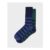 Pack Two Tone Stripe Rugby Socks in Green and Blue