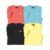 Pack of 4 Mens Cotton T-Shirts – Black Coral Blue Yellow