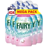 Pack of 8 Fairy Outdoorable Fabric Conditioner, Cherry Blossom and Nordic Cotton, 424 Washes (8×53), Ultra Concentrated Formula (S&S £22.61)