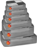 Packing Cubes from Small to Extra Large, Travel Organiser Set, 3 Extra Large, 1 Large, 1 Medium & 1 Small Travel Cubes Grey