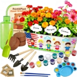 Paint & Plant Kids Gardening Kit Arts and Crafts Toys – Toddler Gardening Kits Birthday Easter Gifts Ideas for Girls & Boys 4 5 6 7 8 9 10 11 12 Year Old