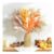 Pampas Grass Dried Flower Bouquet, Orange, Home Decor