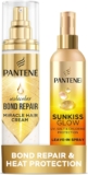 Pantene DUO: Sunkiss Glow Heat Protection, UVA/UVB protection Hair Spray 200ml AND Molecular Bond Repair Leave In treatment Cream 90ml for damaged hair. Nourish, Strenghten Hair, Repairs Split Ends.