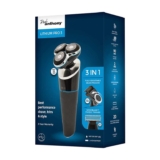 Paul Anthony Lithium Pro 3 USB Wet & Dry Mens Rotary Shaver, Stubble and Beard Trimmer – H5021