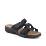 Pavers Wide Fit Fully Adjustable Mules – Black